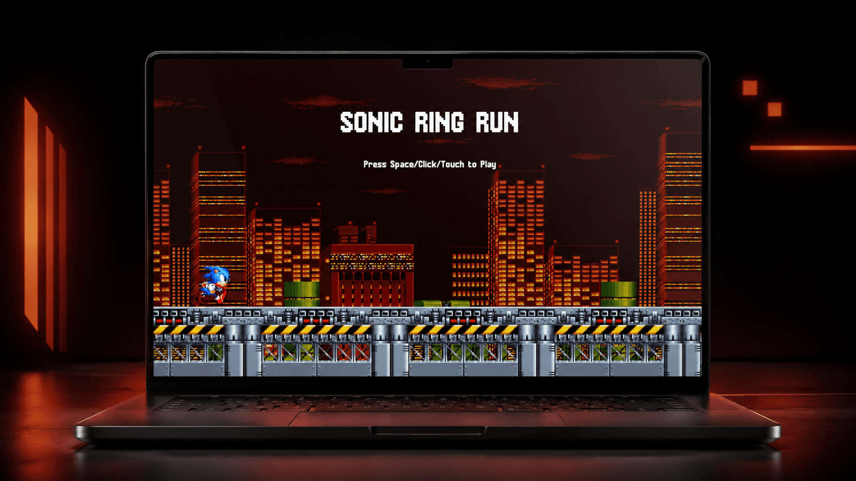 Sonic Ring Run website interface — Gaming & Web Entertainment project built by Insanzia Labs